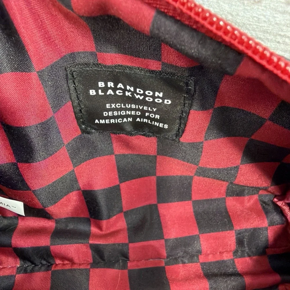 Brandon Blackwood Flagship American Airlines 7.5x5 Canvas Bag Zipper Pouch EXC